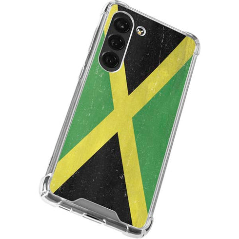 Jamaica Flag Distressed Galaxy S23 Clear Case
